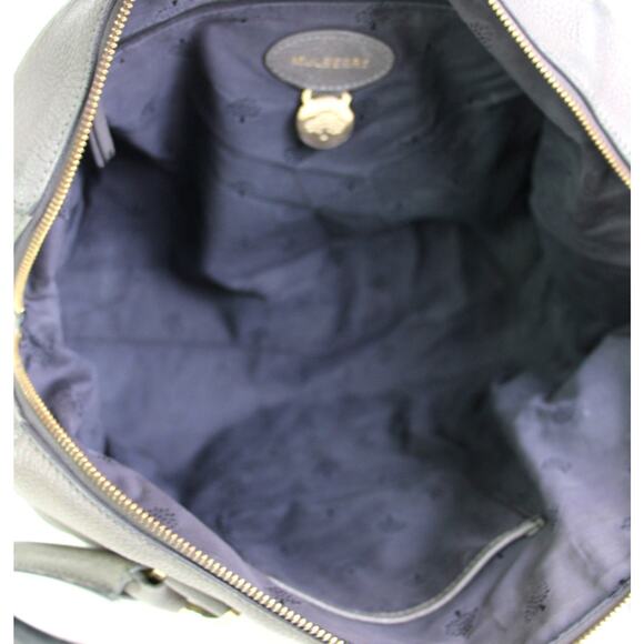 ROOMY Mulberry MUSHROOM GRAY GENUINE LEATHER ZIP TOP SHOULDER BAG HANDBAG PURSE - Picture 15 of 16